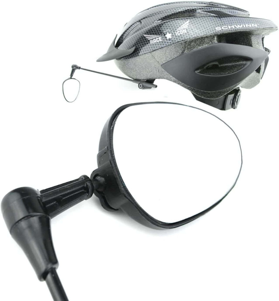 Bike bicycle riding mirror helmet mount rearview rear view eyeglass CA